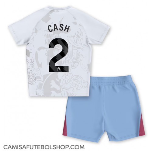 Camisa de time de futebol Aston Villa Matty Cash #2 Replicas 2º Equipamento Infantil 2023-24 Manga Curta (+ Calças curtas)